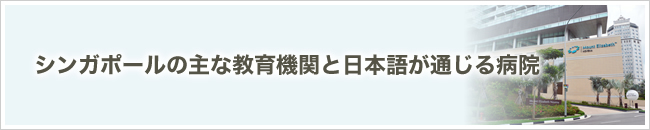 シンガポールの主な教育機関と日本語が通じる病院